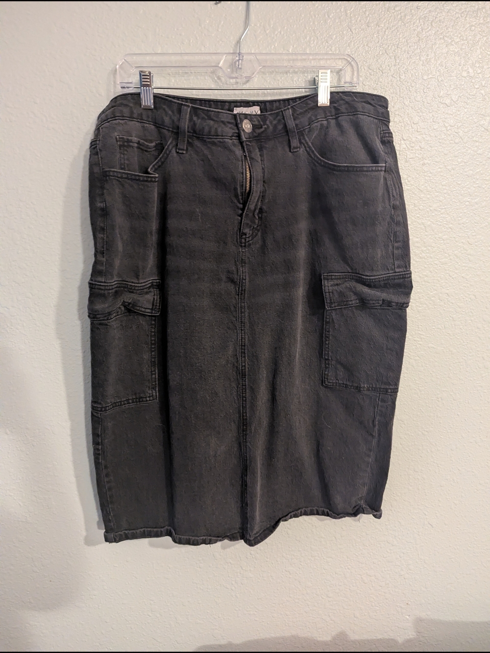 Ava & Viv Charcoal Black Denim Skirt